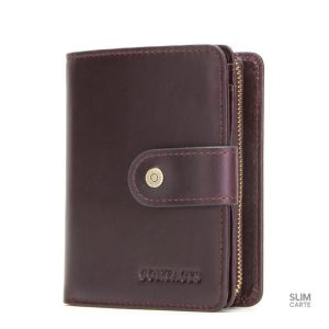 Portefeuille cuir lisse RFID - L’Absolu™