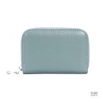 Porte-cartes minimaliste en cuir à glissière